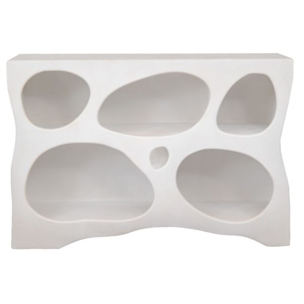 ΛΕΥΚΟ ΕΠΙΠΛΟ ΑΠΌ MDF ΜΕ ΑΚΑΝΟΝΙΣΤΕΣ ΘΗΚΕΣ 120Χ35Χ80ΕΚ