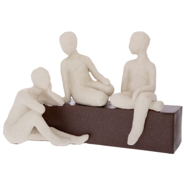 ΛΕΥΚΕΣ ΠΟΛΥΡΕΖΙΝ ΦΙΓΟΥΡΕΣ ΑΝΘΡΩΠΩΝ ΠΟΥ ΚΟΥΒΕΝΤΙΑΖΟΥΝ ΣΕ ΚΑΦΕ ΒΑΣΗ 31Χ15Χ20ΕΚ