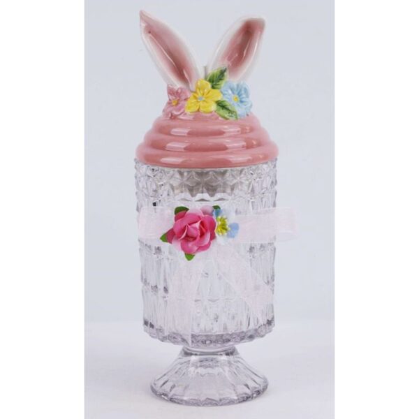 ΔΙΑΦΑΝΗ ΚΕΡΑΜΙΚΗ ΜΠΙΣΚΟΤΙΕΡΑ ΜΕ ΡΟΖ ΚΑΠΑΚΙ ΣΕ ΣΧΗΜΑ ΑΥΤΙΑ ΛΑΓΟΥ 13Χ12