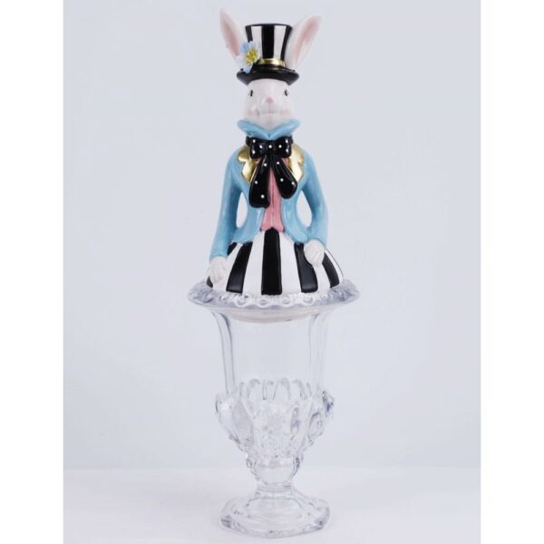 ΚΕΡΑΜΙΚΗ ΜΠΙΣΚΟΤΙΕΡΑ ΜΕ ΔΙΑΦΑΝΗ ΒΑΣΗ ΚΑΙ ΚΑΠΑΚΙ ΜΕ ΑΣΠΡΟΜΑΥΡΟ ΣΙΕΛ ΛΑΓΟ 16Χ16Χ42ΕΚ