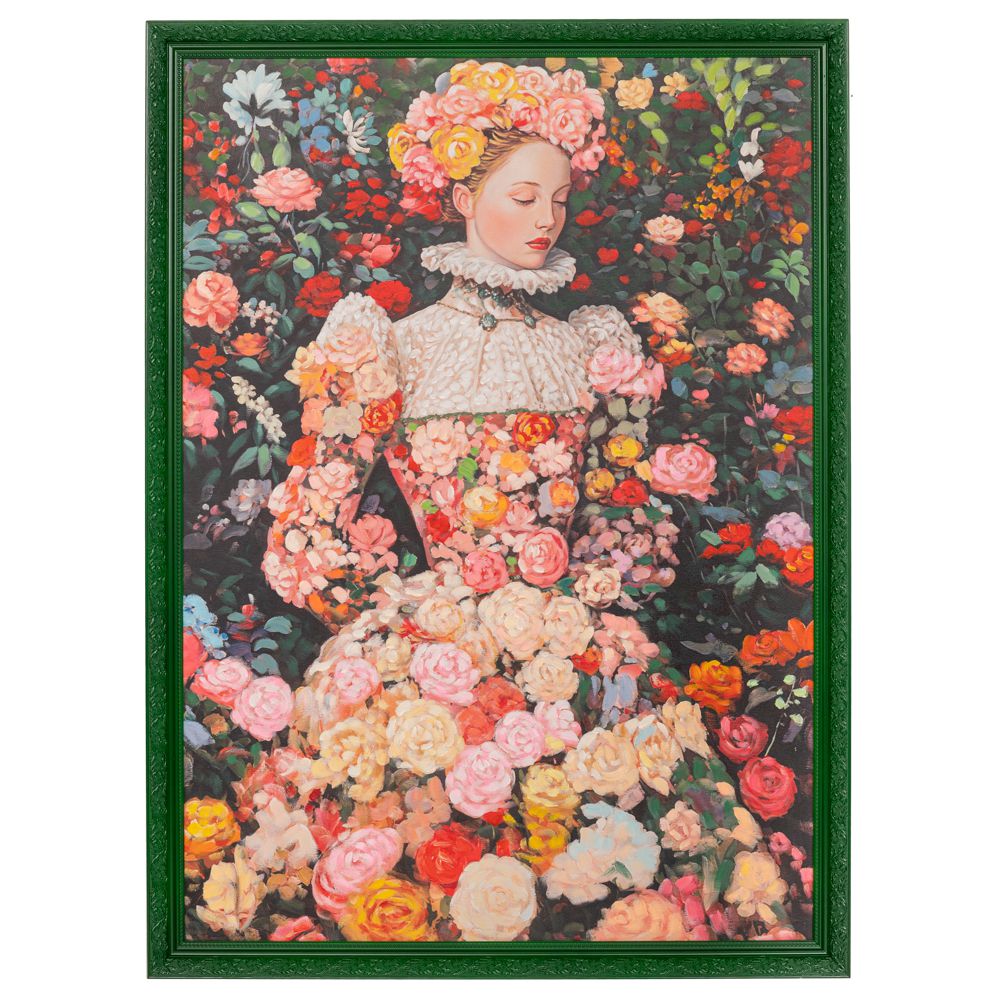 ΠΙΝΑΚΑΣ ΧΕΙΡΟΠΟΙΗΤΟΣ ΜΕ ΓΥΝΑΙΚΑ ΚΑΙ ΛΟΥΛΟΥΔΙΑ ΣΕ ΠΡΑΣΙΝΗ ΚΟΡΝΙΖΑ 110Χ150ΕΚ(100X140) ΠΙΝΑΚΑΣ ΧΕΙΡΟΠΟΙΗΤΟΣ ΜΕ ΓΥΝΑΙΚΑ ΚΑΙ ΛΟΥΛΟΥΔΙΑ ΣΕ ΠΡΑΣΙΝΗ ΚΟΡΝΙΖΑ 110Χ150ΕΚ(100X140)