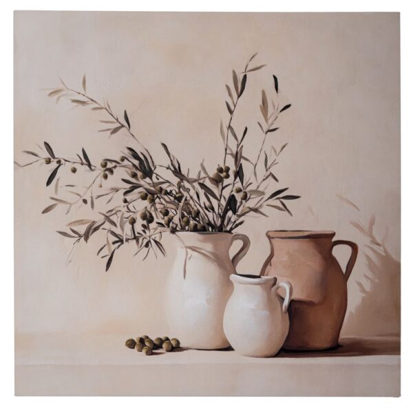 ΠΙΝΑΚΑΣ ΒΑΖΟ ΜΕ ΛΟΥΛΟΥΔΙΑ ΣΕ ΤΥΠΩΜΕΝΟ ΚΑΜΒΑ 80Χ80ΕΚ