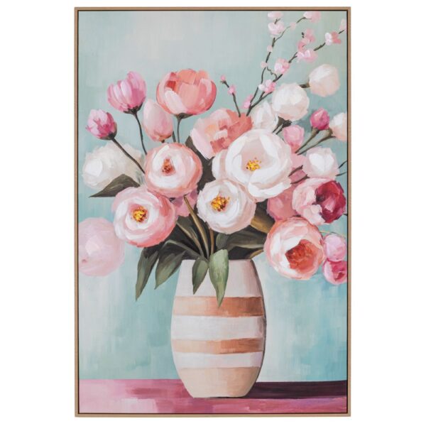 ΠΙΝΑΚΑΣ ΒΑΖΟ ΜΕ ΛΟΥΛΟΥΔΙΑ  ΣΕ ΤΥΠΩΜΕΝΟ ΚΑΜΒΑ ΜΕ ΚΟΡΝΙΖΑ 80Χ120ΕΚ