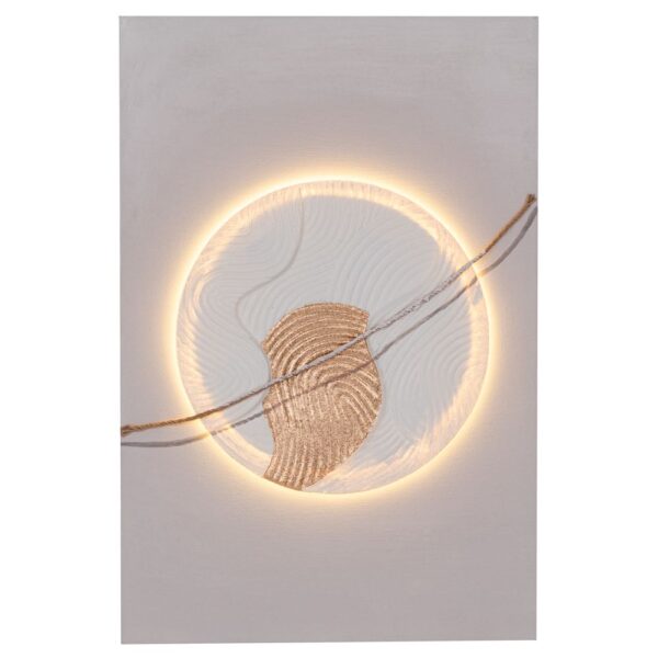 ΠΙΝΑΚΑΣ ΚΥΚΛΟΣ ΕΛΑΙΟΓΡΑΦΙΑ WITH LED LIGHT ΣΕ ΤΥΠΩΜΕΝΟ ΚΑΜΒΑ 60Χ90ΕΚ