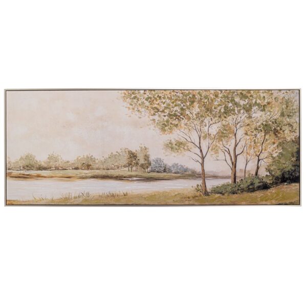 ΠΙΝΑΚΑΣ ΦΥΣΙΚΟ ΤΟΠΙΟ ΣΕ ΤΥΠΩΜΕΝΟ ΚΑΜΒΑ ΜΕ ΑΣΗΜΙ ΚΟΡΝΙΖΑ 180Χ70ΕΚ