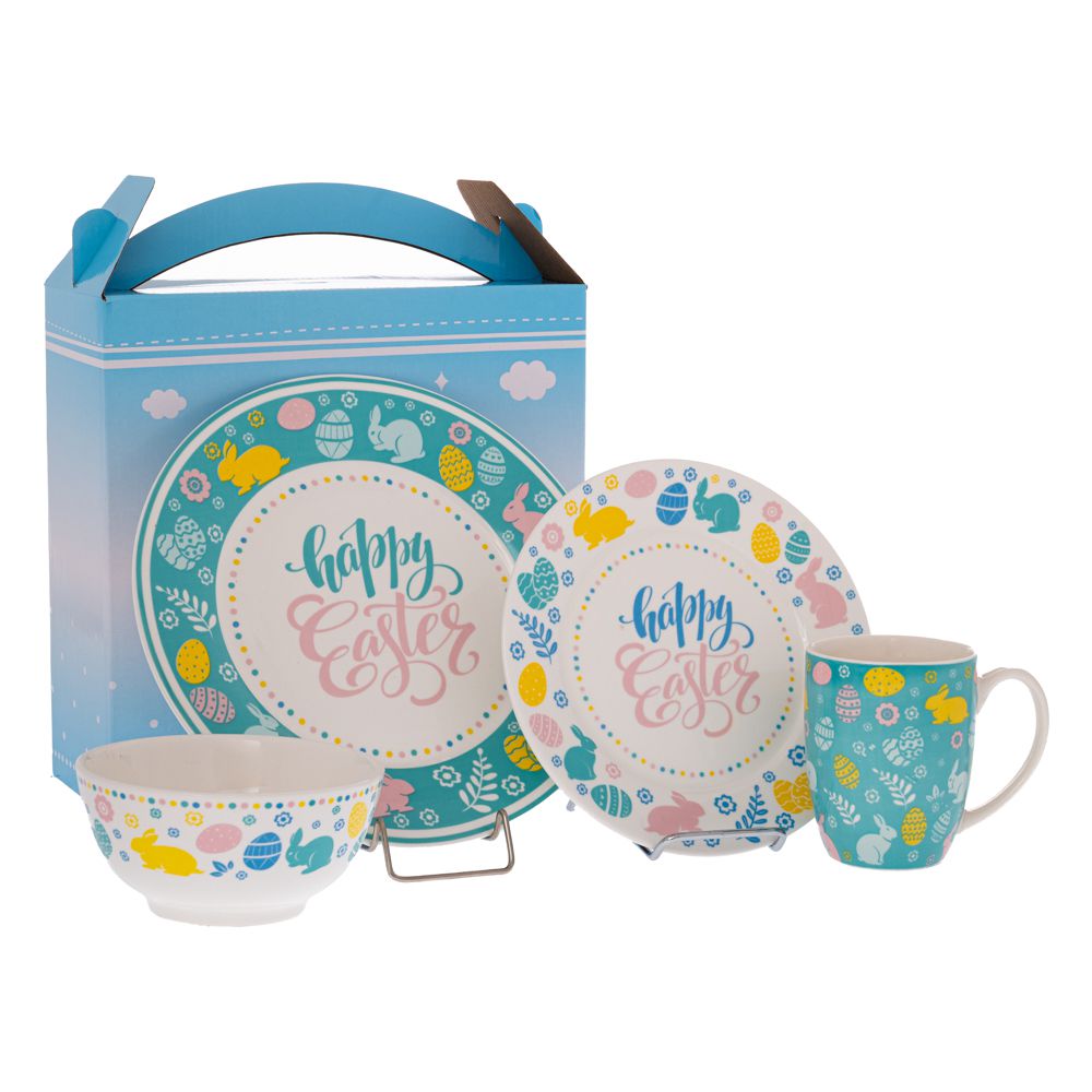 ΣΕΤ 4 ΚΕΡΑΜΙΚΟ ΣΕΡΒΙΤΣΙΟ HAPPY EASTER ΣΕΤ 4 ΚΕΡΑΜΙΚΟ ΣΕΡΒΙΤΣΙΟ HAPPY EASTER