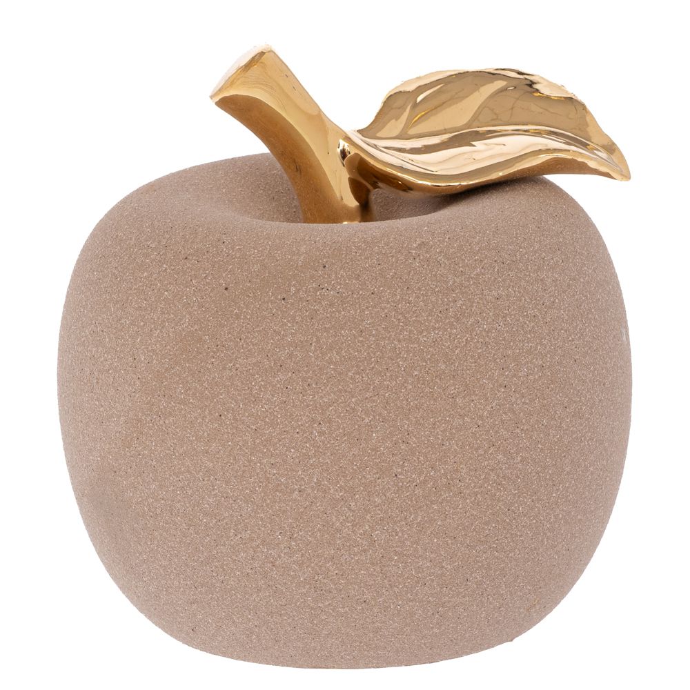 ΚΡΕΜ ΚΕΡΑΜΙΚΟ ΜΗΛΟ ΜΕ ΧΡΥΣΟ ΦΥΛΛΟ Φ16Χ17ΕΚ ΚΡΕΜ ΚΕΡΑΜΙΚΟ ΜΗΛΟ ΜΕ ΧΡΥΣΟ ΦΥΛΛΟ Φ16Χ17ΕΚ