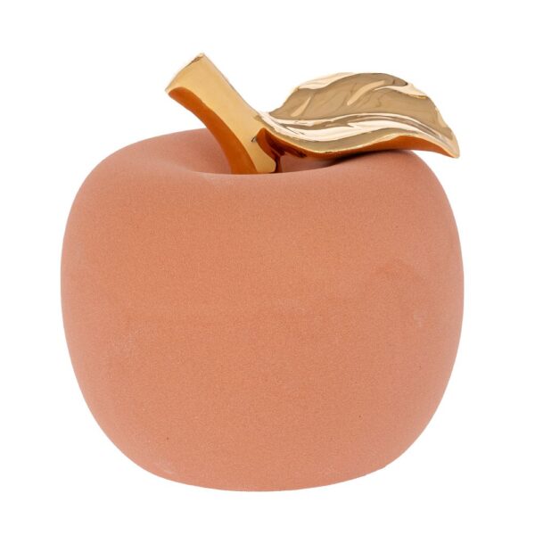 ΜΠΟΡΝΤΟ ΚΕΡΑΜΙΚΟ ΜΗΛΟ ΜΕ ΧΡΥΣΟ ΦΥΛΛΟ Φ14Χ16ΕΚ