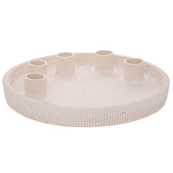 ΛΕΥΚΗ ΚΕΡΑΜΙΚΗ ΠΙΑΤΕΛΑ ΜΕ 5 ΘΕΣΕΙΣ ΓΙΑ ΚΕΡΙΑ 23Χ23Χ4ΕΚ