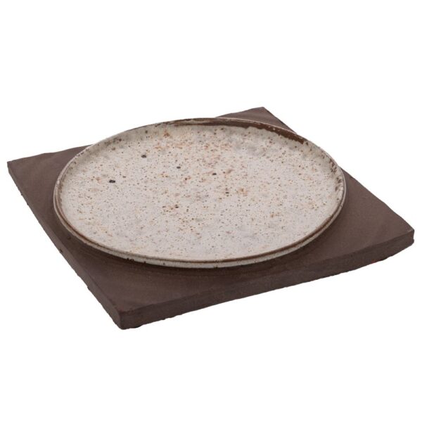 ΛΕΥΚΗ ΠΑΛΑΙΩΜΕΝΗ ΚΕΡΑΜΙΚΗ ΠΙΑΤΕΛΑ ΣΕ ΜΑΥΡΗ ΒΑΣΗ 22Χ22Χ2