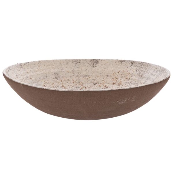 ΛΕΥΚΗ ΠΑΛΑΙΩΜΕΝΗ ΚΕΡΑΜΙΚΗ ΠΙΑΤΕΛΑ ΜΕ ΜΑΥΡΗ ΒΑΣΗ 39Χ39Χ10ΕΚ