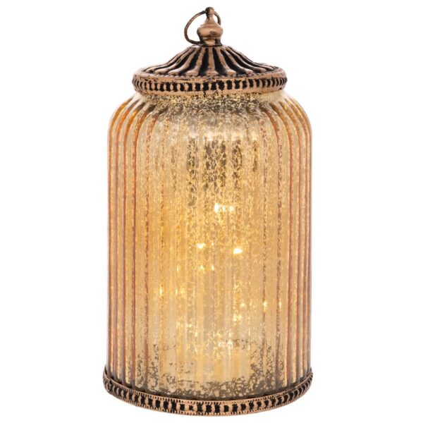 ΑΣΗΜΙ ΓΥΑΛΙΝΟ ΦΑΝΑΡΑΚΙ ΜΕ LED ΦΩΣ AND ΜΕΤΑΛΛΙΚΟ ΚΑΠΑΚΙ 11