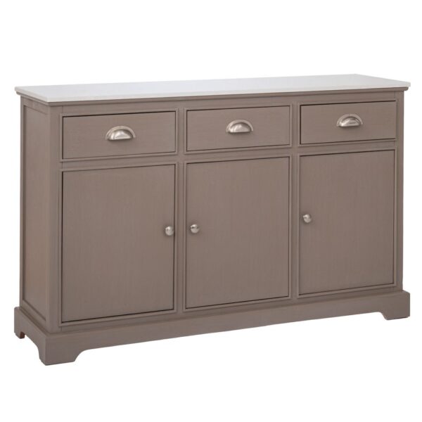 ΞΥΛΙΝΟΣ ΜΠΟΥΦΕΣ ΣΕ ΓΚΡΙ ΧΡΩΜΑ ΜΕ 3 ΠΟΡΤΕΣ