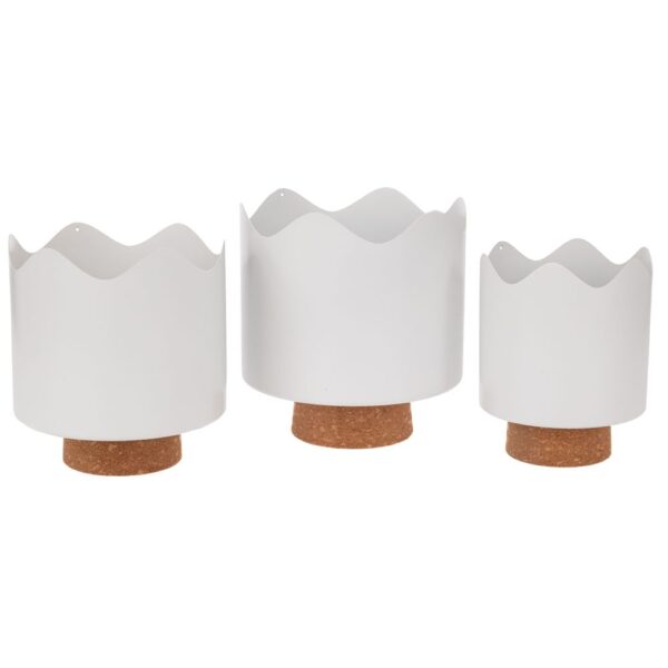 ΣΕΤ 3 ΛΕΥΚΑ ΜΕΤΑΛΛΙΚΑ ΚΑΣΠΩ ΑΠΌ ΦΕΛΛΟ ΚΑΙ ΜΕΤΑΛΛΟ D19X21 D17X19 14X17EK