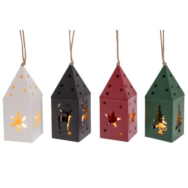 ΜΕΤΑΛΛΙΚΑ ΚΡΕΜΑΣΤΑ ΦΑΝΑΡΑΚΙΑ ΜΕ LED ΦΩΣ ΣΕ 4 ΧΡΩΜΑΤΑ ΣΕ ΚΟΥΤΙ 6Χ6Χ15ΕΚ