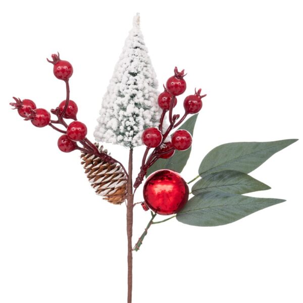 ΚΛΑΔΙ ΜΕ ΧΙΟΝΙΣΜΕΝΟ ΔΕΝΤΡΑΚΙ-ΚΟΚΚΙΝΗ ΜΠΑΛΑ ΚΑΙ BERRIES 30ΕΚ