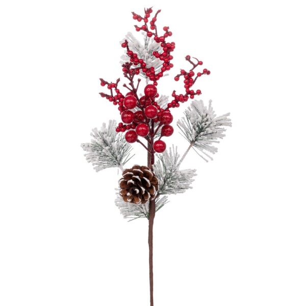 ΧΙΟΝΙΣΜΕΝΟ ΚΛΑΔΙ ΜΕ BERRIES  ΚΑΙ ΚΟΥΚΟΥΝΑΡΙ 45ΕΚ