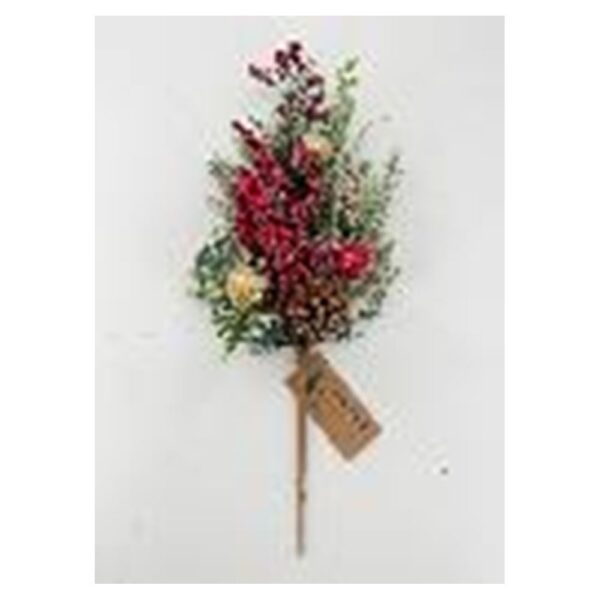 ΠΡΑΣΙΝΟ ΠΑΓΩΜΕΝΟ ΚΛΑΔΙ ΜΕ ΚΟΚ ΧΡΥΣ ΜΠΑΛΕΣ ΚΑΙ BERRIES 46ΕΚ