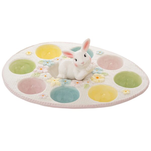 ΛΕΥΚΗ ΚΕΡΑΜΙΚΗ ΑΥΓΟΘΗΚΗ ΜΕ ΛΑΓΟ 25Χ19Χ8.5ΕΚ