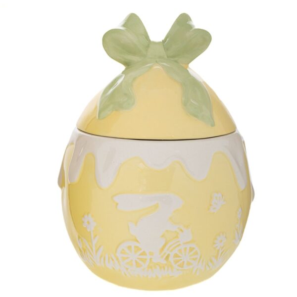 ΚΙΤΡΙΝΗ ΚΕΡΑΜΙΚΗ ΜΠΙΣΚΟΤΙΕΡΑ ΜΕ ΦΙΟΓΚΟ 16.5Χ16.5Χ23ΕΚ