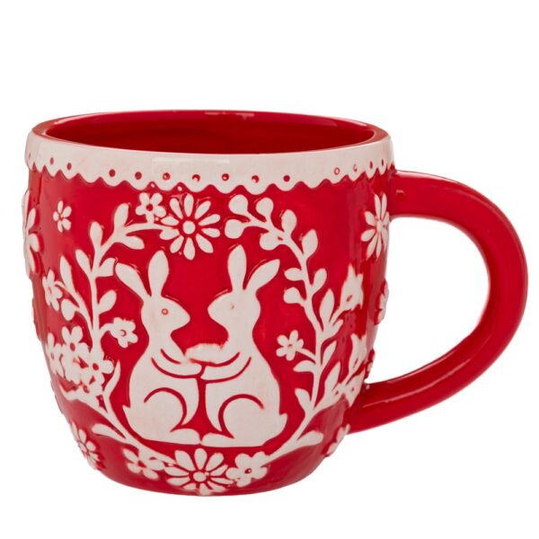 ΚΟΚΚΙΝΗ ΚΕΡΑΜΙΚΗ ΚΟΥΠΑ ΜΕ ΛΑΓΟΥΔΑΚΙΑ 14Χ10Χ10ΕΚ