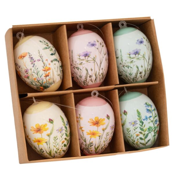 ΣΕΤ 6 ΠΛΑΣΤΙΚΑ ΚΡΕΜΑΣΤΑ ΑΥΓΑ ΜΕ ΣΧΕΔΙΑ 4Χ4Χ6ΕΚ