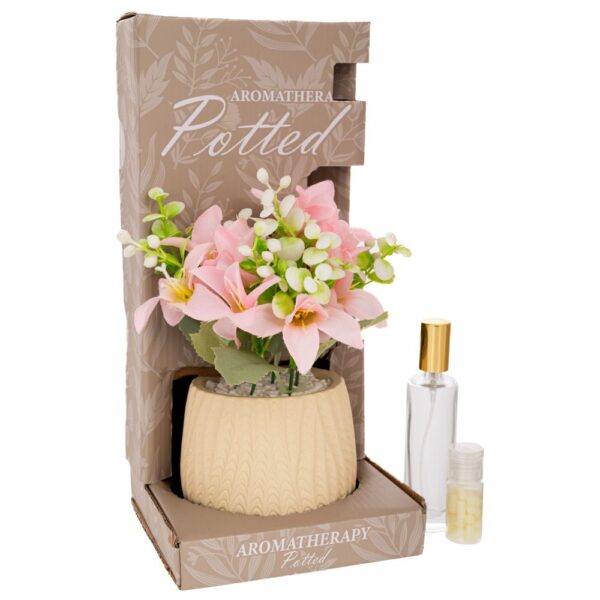 ΡΟΖ ΛΙΛΙΟΥΜ ΣΕ ΚΕΡΑΜΙΚΟ ΚΑΣΠΩ ΜΑΖΙ ΜΕ ΑΡΩΜΑΤΙΚΟ (JASMINE) 14X14X30EK