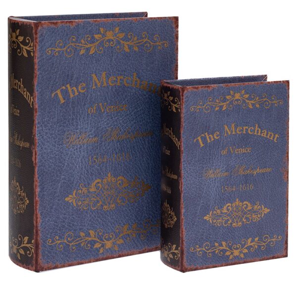 ΣΕΤ 2 ΜΠΛΕ  ΚΑΦΕ ΞΥΛΙΝΟ ΚΟΥΤΙ ΣΕ ΣΧΗΜΑ ΒΙΒΛΙΟΥ 19Χ7Χ27ΕΚ 14Χ6Χ20ΕΚ