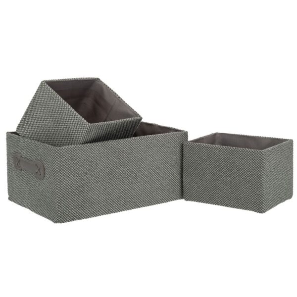 ΣΕΤ 3 ΚΑΛΑΘΙ ΑΠΟΘΗΚΕΥΣΗΣ ΥΦΑΣΜΑΤΙΝΟ ΓΚΡΙ 31Χ21Χ14ΕΚ 18Χ14Χ12ΕΚ