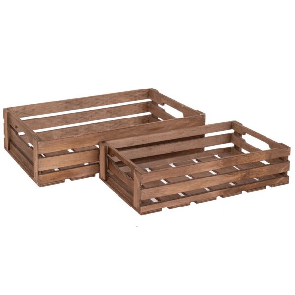 ΣΕΤ 2 ΞΥΛΙΝΟ ΦΥΣΙΚΟ ΚΑΦΑΣΙ 33Χ20Χ8 28Χ17Χ6