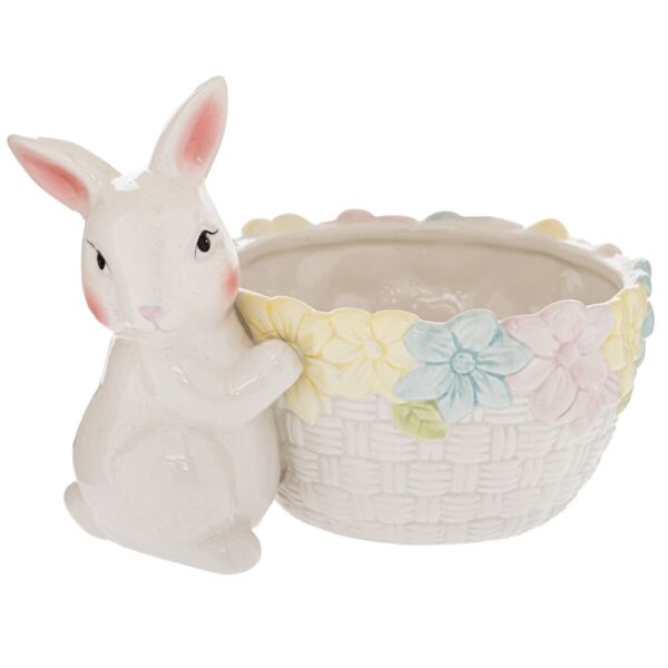 ΛΕΥΚΟΣ ΚΕΡΑΜΙΚΟΣ ΛΑΓΟΣ  ΜΕ ΓΛΑΣΤΡΑΚΙ 18.5X13X13.5ΕΚ