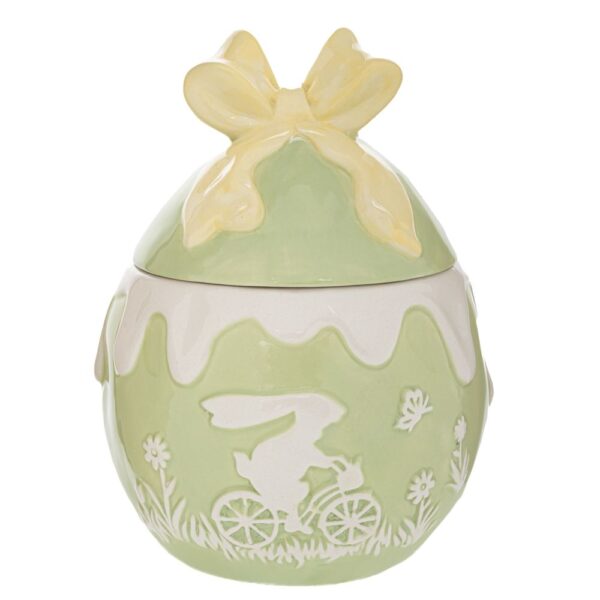 ΠΡΑΣΙΝΗ ΚΕΡΑΜΙΚΗ ΜΠΙΣΚΟΤΙΕΡΑ ΜΕ ΛΑΓΟ 16.5Χ16.5Χ23ΕΚ