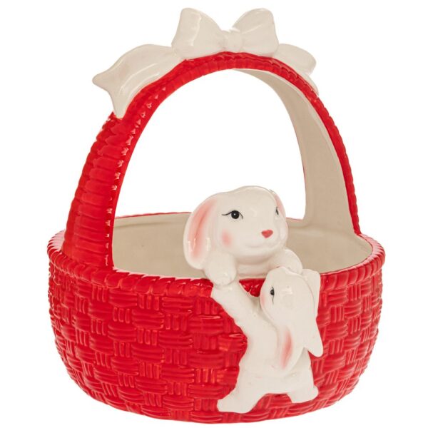 ΚΟΚΚΙΝΟ ΚΕΡΑΜΙΚΟ ΚΑΛΑΘΙ  ΜΕ ΛΑΓΟ 24.5Χ22.5Χ26ΕΚ