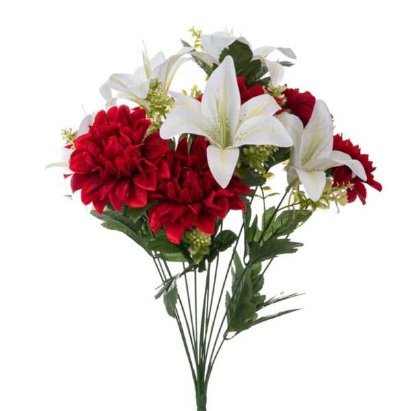 ΜΠΟΥΚΕΤΟ Χ12 ΜΕ ΛΕΥΚΑ ΚΟΚΚΙΝΑ ΛΟΥΛΟΥΔΙΑ 50ΕΚ