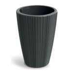 ORO ROUND ΣΚΟΥΡΟ ΓΚΡΙ ΠΛΑΣΤΙΚΟ ΚΑΣΠΩ Φ39Χ55ΕΚ