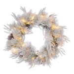 ΧΙΟΝΙΣΜΕΝΟ ΣΤΕΦΑΝΙ PRE-LIT WONDERLAND 60ΕΚ ME 50 LED ΛΕΥΚΑ ΖΕΣΤΑ ΛΑΜΠΑΚΙΑ ΣΤΑΘΕΡΑ