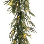 PRE-LIT ΠΡΑΣΙΝΗ ΓΙΡΛΑΝΤΑ 270ΕΚ ΜΕ 80 LED ΛΕΥΚΑ ΖΕΣΤΑ ΣΤΑΘΕΡΑ ΚΑΙ ΕΠΕΚΤΕΙΝΟΜΕΝΑ