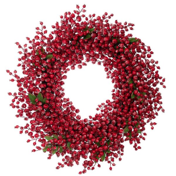 ΚΟΚΚΙΝΟ ΣΤΕΦΑΝΙ ΜΕ BERRIES Φ73ΕΚ