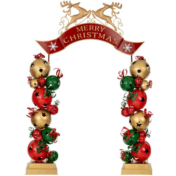 ΜΕΤΑΛΛΙΚΗ ΚΑΜΑΡΑ ΜΕ ΚΟΥΔΟΥΝΙΑ MERRY CRHISTMAS 263Χ55Χ309ΕΚ