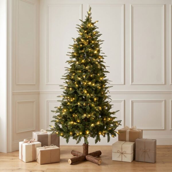 ΔΕΝΔΡΟ PRE-LIT NOBLE FIR 180EK ΜΕ 250 RGB LED ΛΕΥΚΑ AND ΠΟΛΥΧΡΩΜΑ ΛΑΜΠΑΚΙΑ