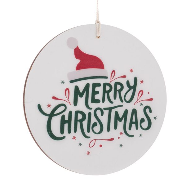 ΞΥΛΙΝΟ ΚΡΕΜΑΣΤΟ ΣΤΟΛΙΔΙ MERRY CHRISTMAS Φ15ΕΚ