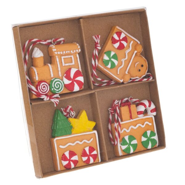 ΣΕΤ 4 ΠΟΛΥΡΕΖΙΝ ΣΤΟΛΙΔΑΚΙΑ GINGERBREAD 12Χ1Χ12ΕΚ